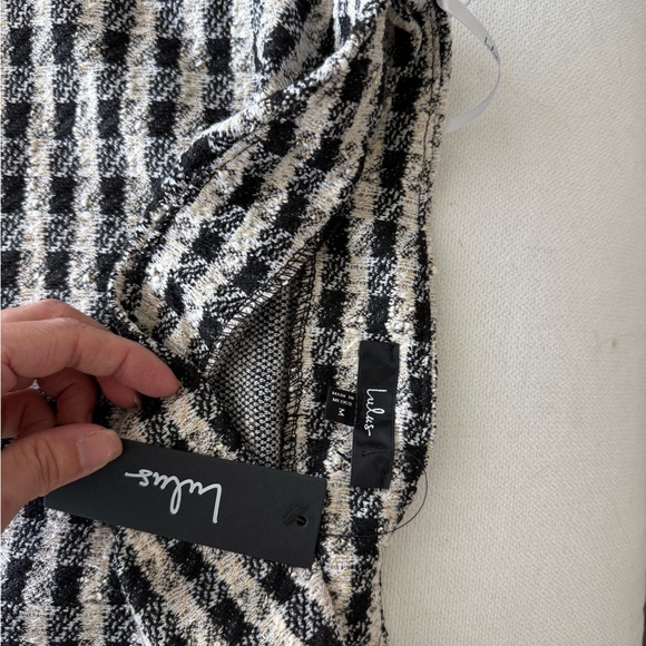 NWT Lulu’s Black and White Gingham Mini Skirt and Top - M - Picture 5 of 8